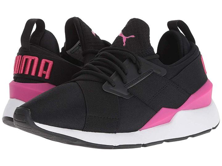 Puma Kids Muse (big Kid) (puma Black/beetroot Purple) Girl's Shoes