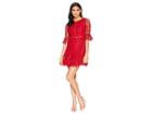 Bb Dakota In The Moment Lace Dress (scarlet Red) Women's Dress