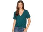 Lilla P Tie Front Tee (sea Moss) Women's Clothing