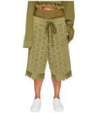 Puma Fenty Embroidered Long Shorts (olive Branch) Women's Shorts