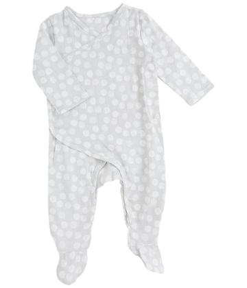 Aden + Anais Long Sleeve Kimono One-piece (infant) (moon Dot) Kid's Jumpsuit & Rompers One Piece