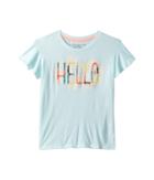 Tommy Hilfiger Kids Tommy Flutter Tee (big Kids) (moonlight Jade) Girl's T Shirt