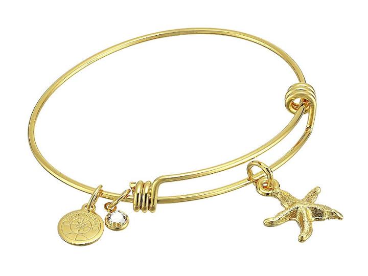 Alex And Ani Halos Glories, Star Fish Charm Bangle (gold) Bracelet