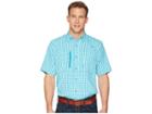 Ariat Venttektm Shirt (perfect Turquoise Plaid) Men's Short Sleeve Button Up