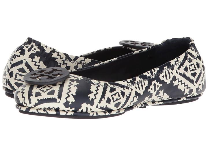 Tory Burch Minnie Travel Ballet Flat (tapestry Geo) Women's Shoes