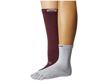 Injinji Liner Hiker (maroon) Women's Crew Cut Socks Shoes