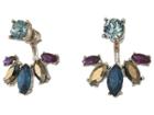 Marchesa Pearl Stone Floater Earrings (gold/blue Multi) Earring