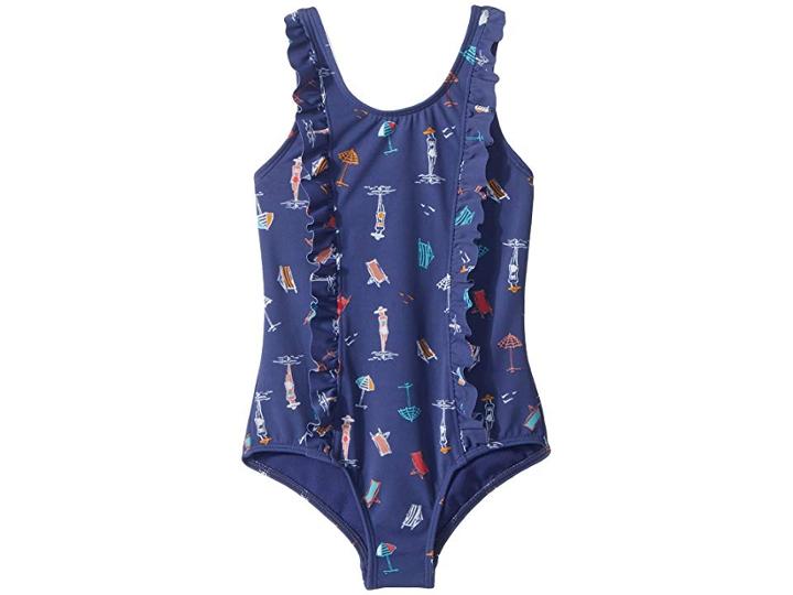 Roxy Kids Tropicool Sunshine One-piece (toddler/little Kids) (deep Cobalt/on The Beach) Girl's Swimsuits One Piece