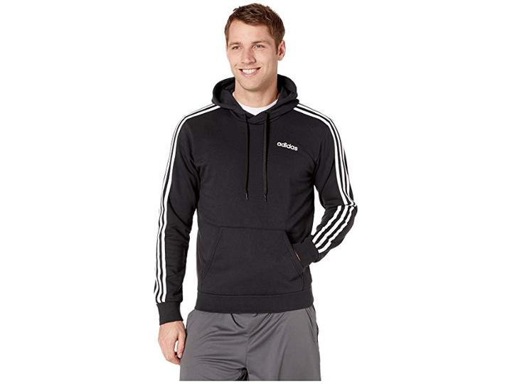 Adidas Essentials 3-stripes Pullover French Terry (black/white) Men's Clothing