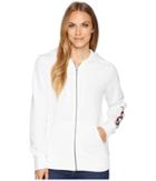Adidas Essentials Linear Full Zip Hoodie (white) Women's Sweatshirt