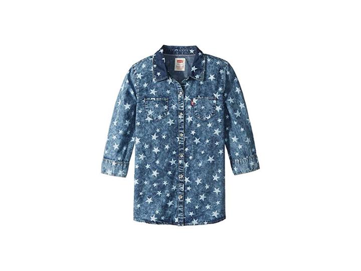 Levi's(r) Kids Western Denim Top (big Kids) (weathered Indigo) Girl's T Shirt