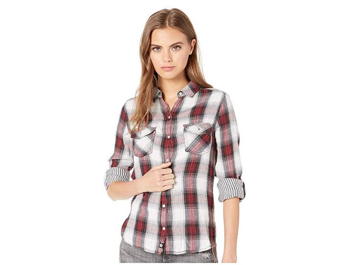 Dakine Maui Pocket Shirt (dark Cherry Plaid) Women's Clothing