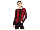 Pendleton Plaid Cotton Pullover (red/black Check) Women's Clothing