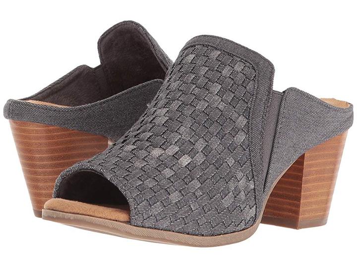 Minnetonka Mona (black Denim Weave) Women's 1-2 Inch Heel Shoes