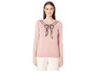 Kate Spade New York Dashing Beauty Embellished Bow Sweater (conch Shell) Women's Sweater