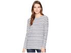 Joules Caroline Sweatshirt With Zip Back (french Navy Stripe) Women's Sweatshirt