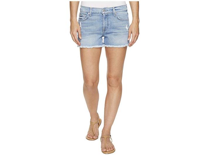 7 For All Mankind Cut Off Shorts In Melbourne Sky (melbourne Sky) Women's Shorts