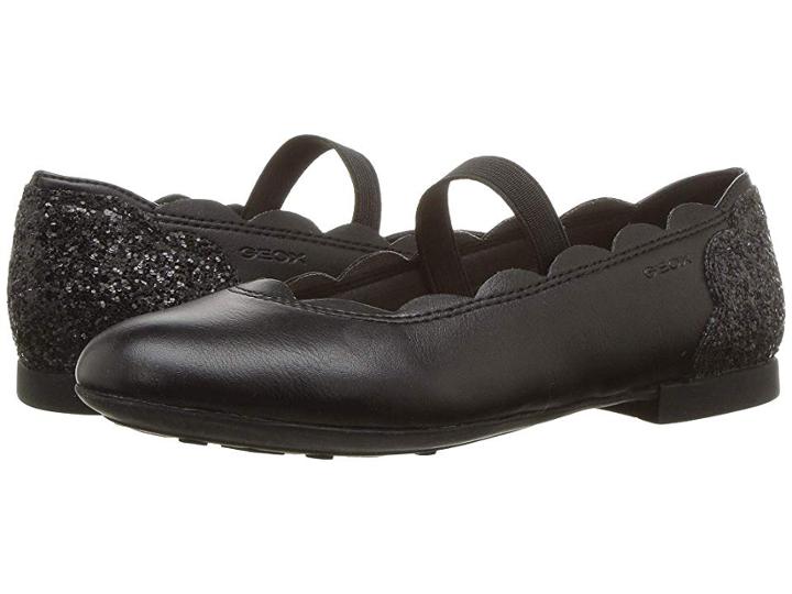 Geox Kids Plie 50 (little Kid/big Kid) (black) Girl's Shoes