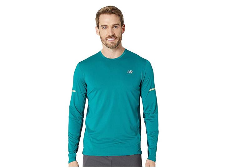 New Balance Nb Ice 2.0 Long Sleeve Top (juniper) Men's Long Sleeve Pullover