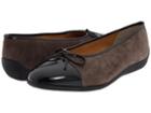 Ara Bella (taupe Suede/black Patent) Women's Dress Flat Shoes