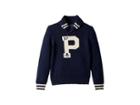 Polo Ralph Lauren Kids Cotton Letterman Sweater (big Kids) (hunter Navy) Boy's Sweater