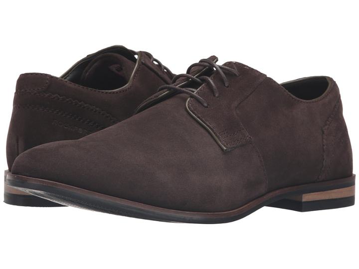 Rockport Birch Lake Plain Toe (dark Bitter Chocolate Suede) Men's Shoes