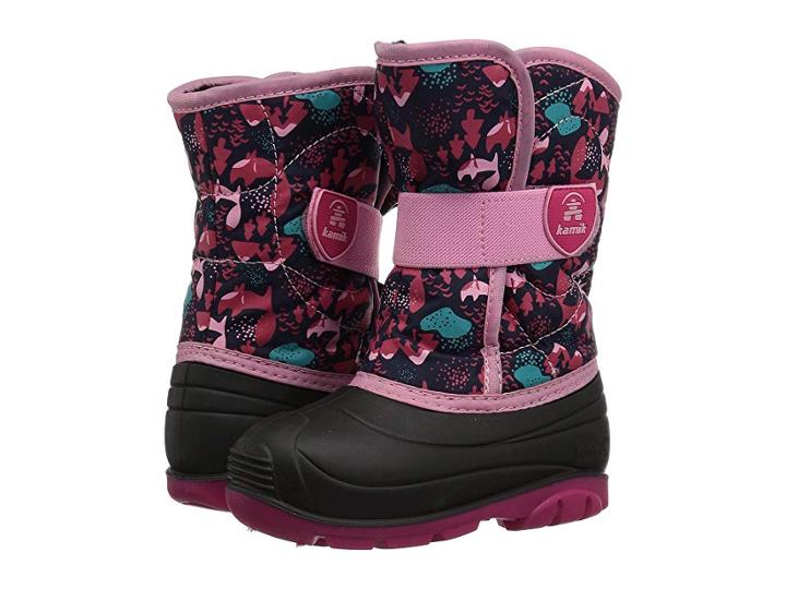 Kamik Kids Snowbug 4 (toddler) (navy/pink) Girls Shoes
