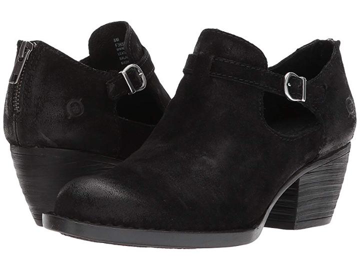 Born Mendocino (black Distressed Leather) Women's Clog Shoes