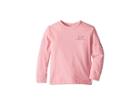 Vineyard Vines Kids Long Sleeve Stripe Edgartown Tee (toddler/little Kids/big Kids) (jetty Red) Boy's T Shirt