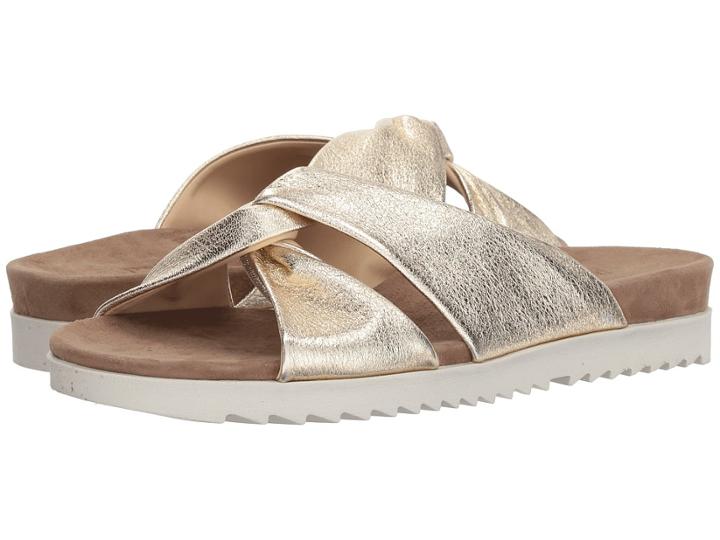 Paul Green Retreat Slide (gold Metallic Nappa) Women's Dress Sandals