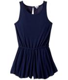 Splendid Littles Voile Romper (big Kids) (indigo) Girl's Jumpsuit & Rompers One Piece