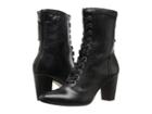 Johnston & Murphy Adaline Bootie (black Italian Washed Leather) Women's Lace-up Boots