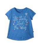 Lucky Brand Kids Amaya Graphic Tee (toddler) (palace Blue) Girl's T Shirt
