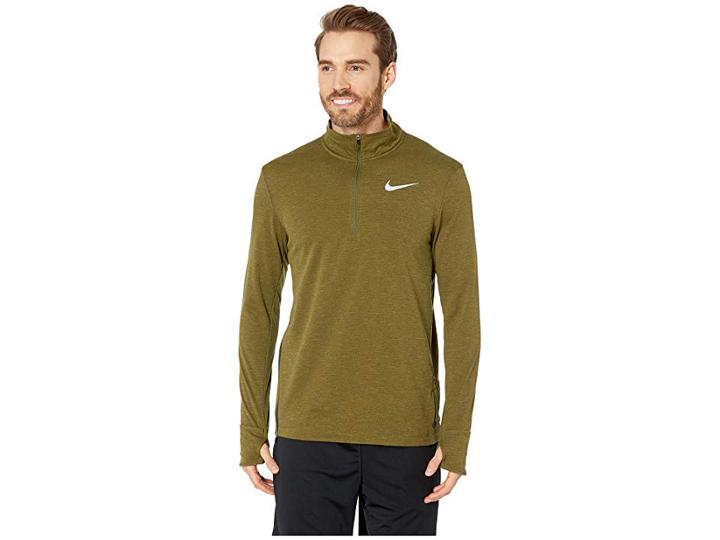 Nike Sphere Element Top 1/2 Zip 2.0 (olive Canvas/heather) Men's Clothing