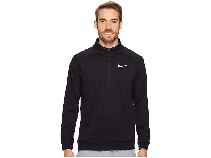 Nike Dry Training 1/4 Zip Top (black/white) Men's Fleece