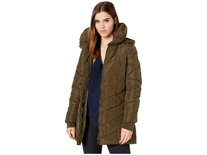 Steve Madden Mid-length Puffer (olive) Women's Coat