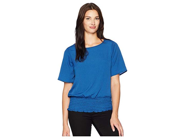 Michael Michael Kors Mini Diamond Kimono (radiant Blue) Women's Blouse