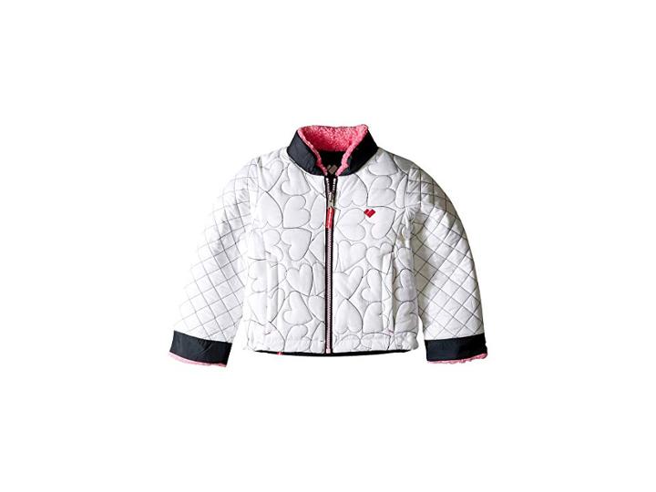 Obermeyer Kids Jitterbug Reversible Jacket (toddler/little Kids/big Kids) (white) Girl's Coat