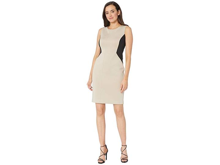Tommy Hilfiger Heavyweight Scuba (khaki/black) Women's Dress