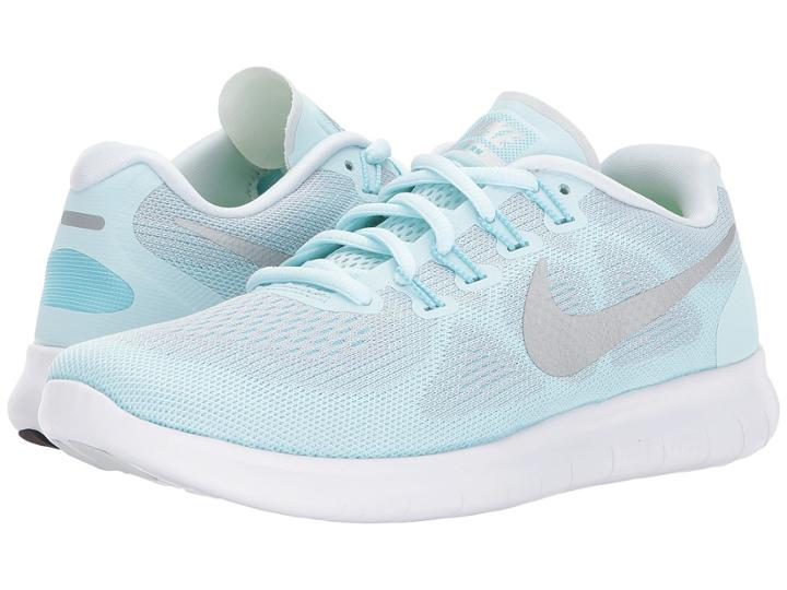 Nike Free Rn 2017 (glacier Blue/metallic Silver) Women's Running Shoes