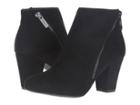 Bcbgeneration Dorien (black/gunmetal Suede Stretch) Women's Zip Boots