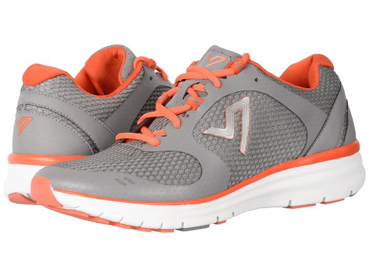 Vionic Ngage 1 (grey Open Mesh/orange) Men's Walking Shoes