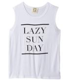 People's Project La Kids Sunday Lazy Day Tee (big Kids) (white) Girl's T Shirt
