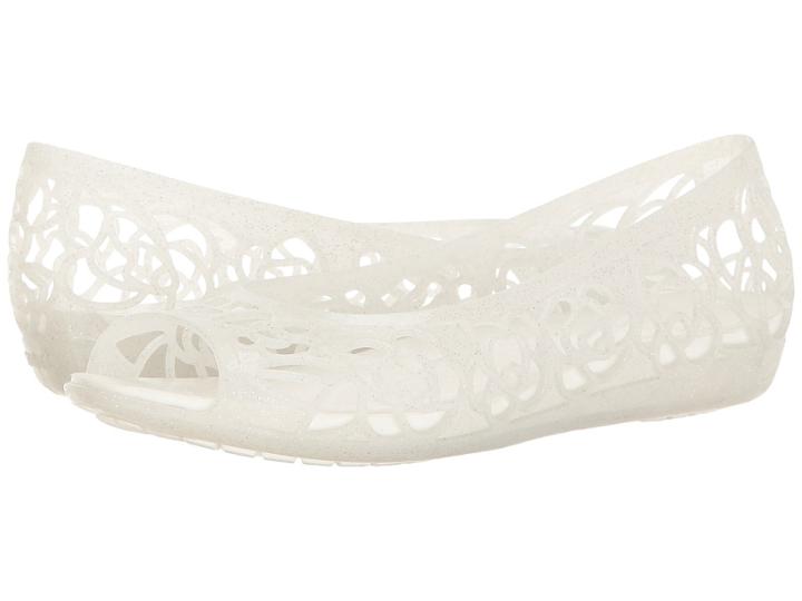 Crocs Isabella Flat (oyster/gliter) Women's Flat Shoes