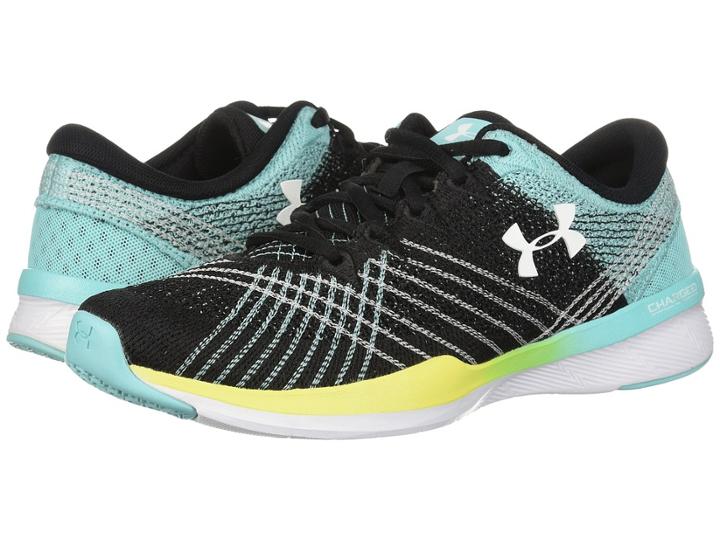 Under Armour Ua Threadborne Push Tr (black/tropical Tide/white) Women's Cross Training Shoes