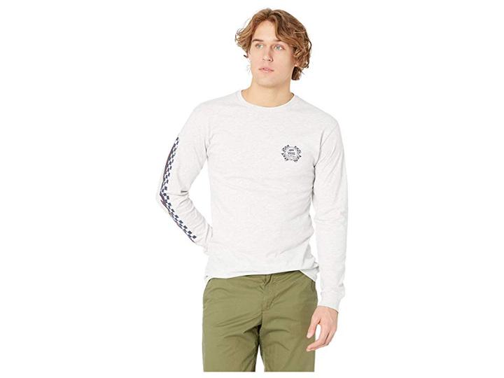 Vans Check It Long Sleeve T-shirt (ash Heather) Men's T Shirt