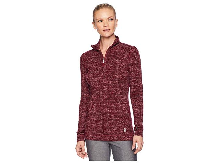 Smartwool Nts Mid 250 Pattern Zip Top (fig) Women's Long Sleeve Pullover