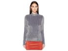 Sonia Rykiel Saint Germain Velours Polka Dot Crew Neck Sweater (black/white) Women's Sweater