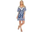 Seafolly Desert Tribe Kaftan Cover-up (bluestone) Women's Swimwear