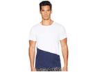Onia Color Block Swim Tee (white/deep Navy) Men's Swimwear